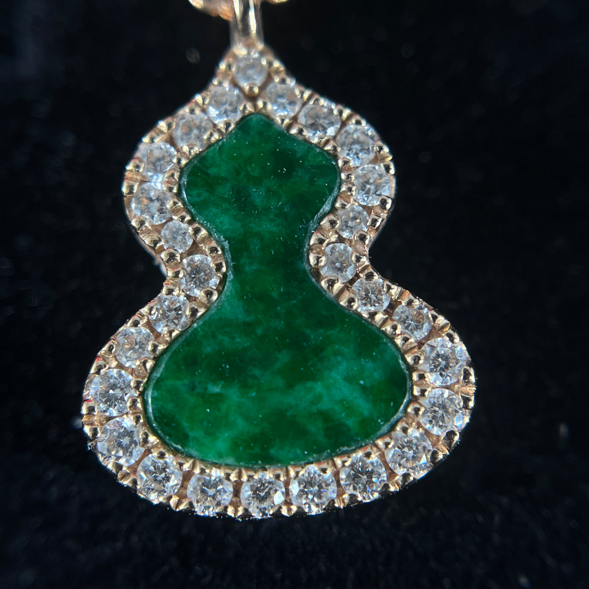 Qeelin Wulu Imperial Green Jade & Diamond 18K Rose Gold Necklace