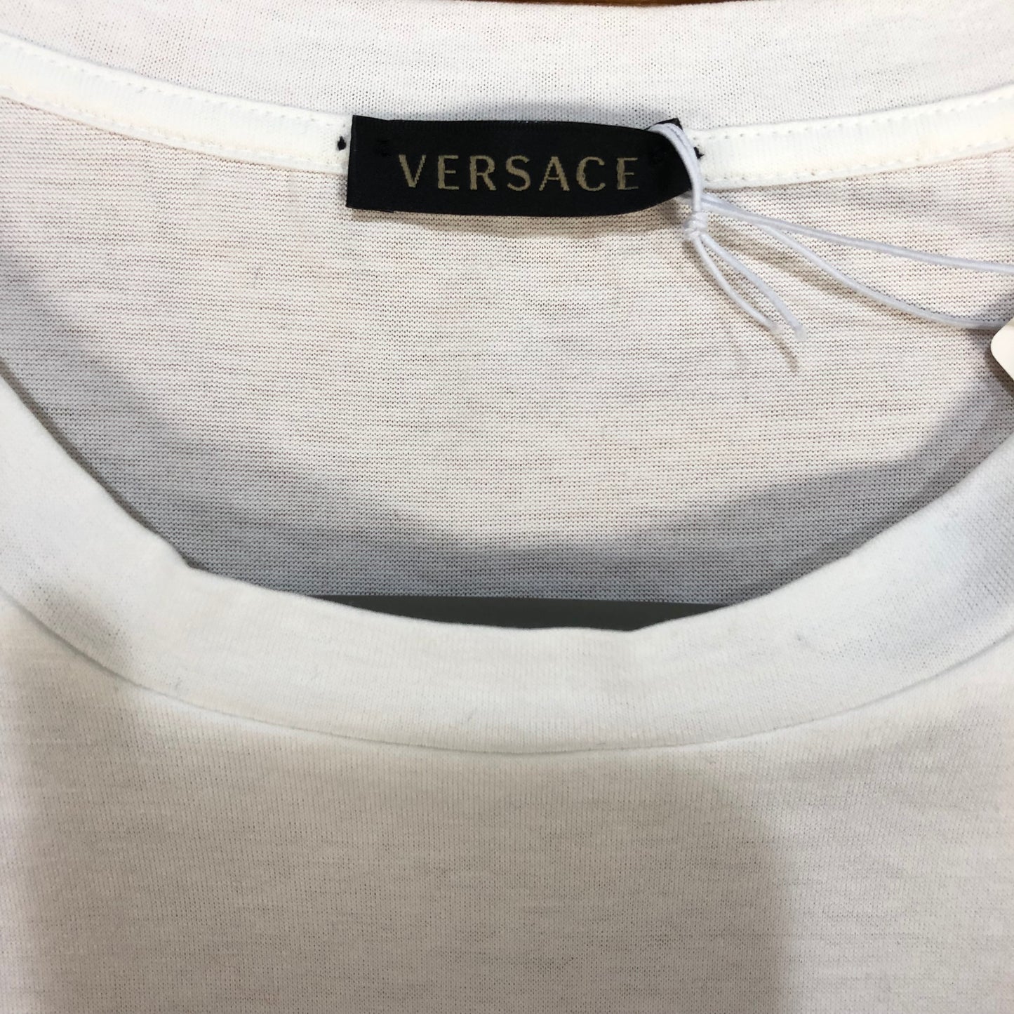 Versace White Logo Print T-Shirt