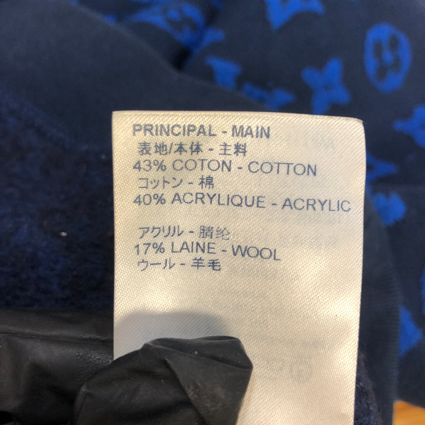 Louis Vuitton Monogram Crewneck Sweater Size M Black/Blue