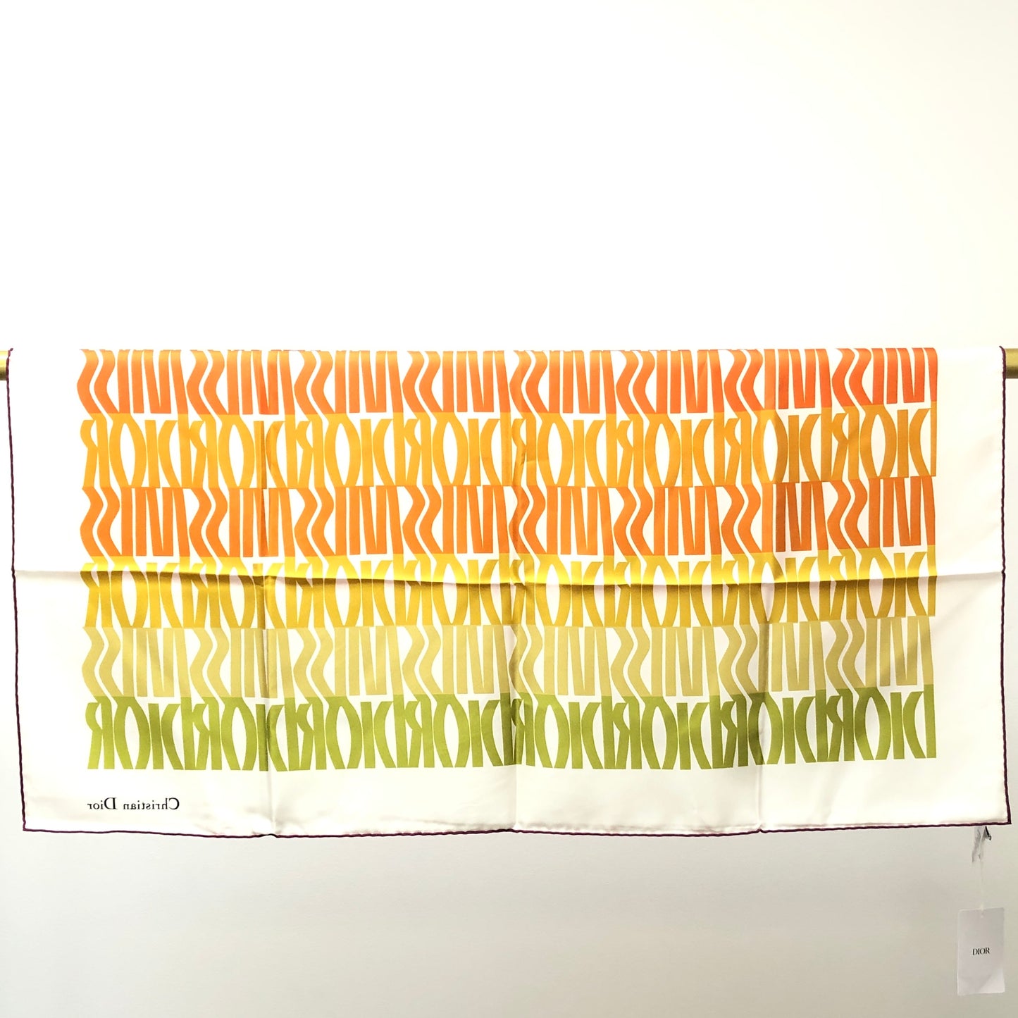 Christian Dior 90*90cm Multi-Color Silk Scarf