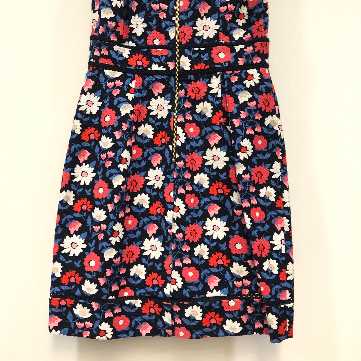 Kate Spade Floral Print Sleeveless Mini Shift Dress Size 0 Red/White/Blue
