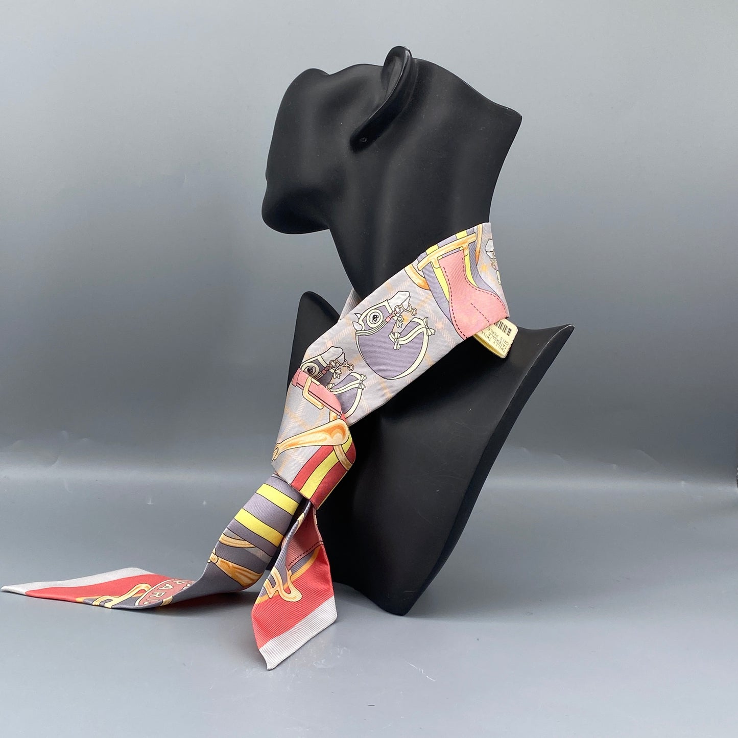 Hermes Multicolor Printed Silk Twilly Scarf