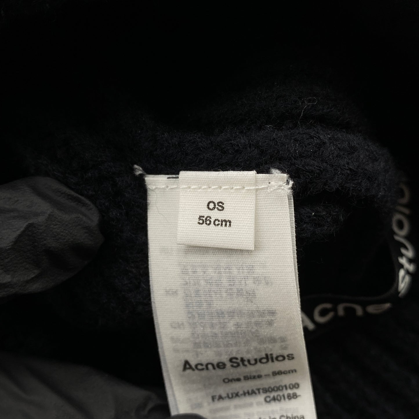 Acne Studios Black & Brown Striped Ribbed Knit Beanie Hat