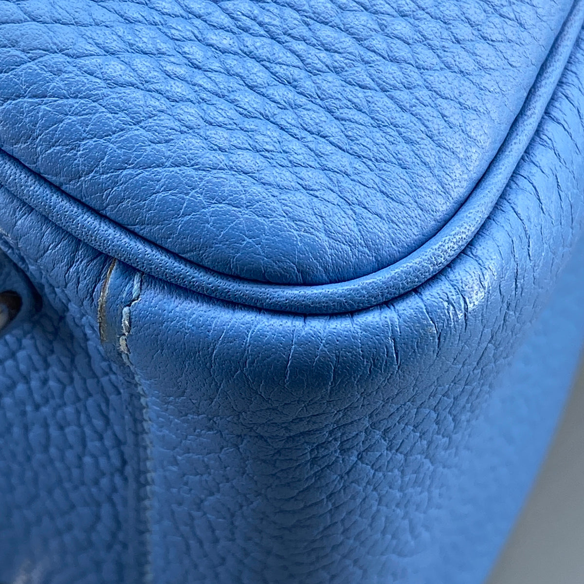 Hermes 2015 Lindy 27 Blue Shoulder Handbag