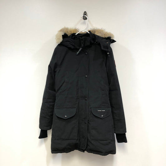 Canada Goose Black Mid-Length Fur Hood Parka Size S