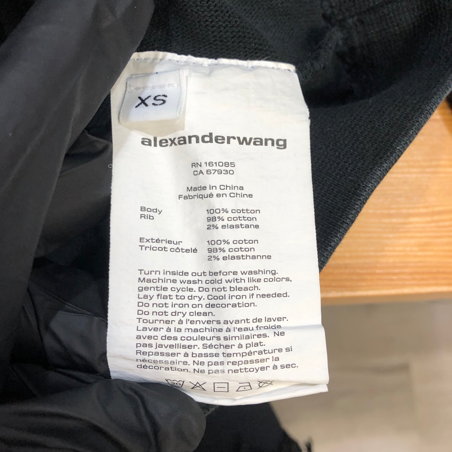Alexanderwang Long Sleeve Polo Sweatshirt Size XS Black