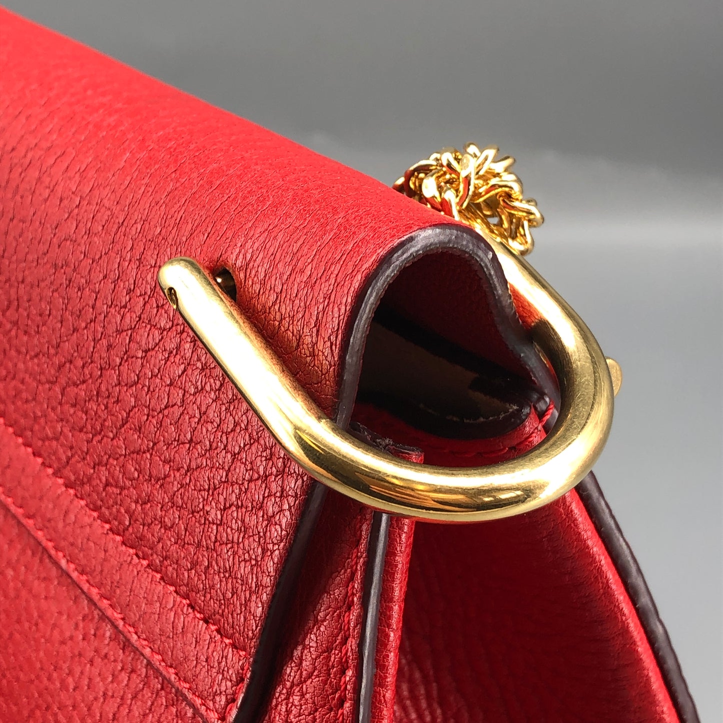 Chloe Drew Medium Leather Crossbody Bag Red