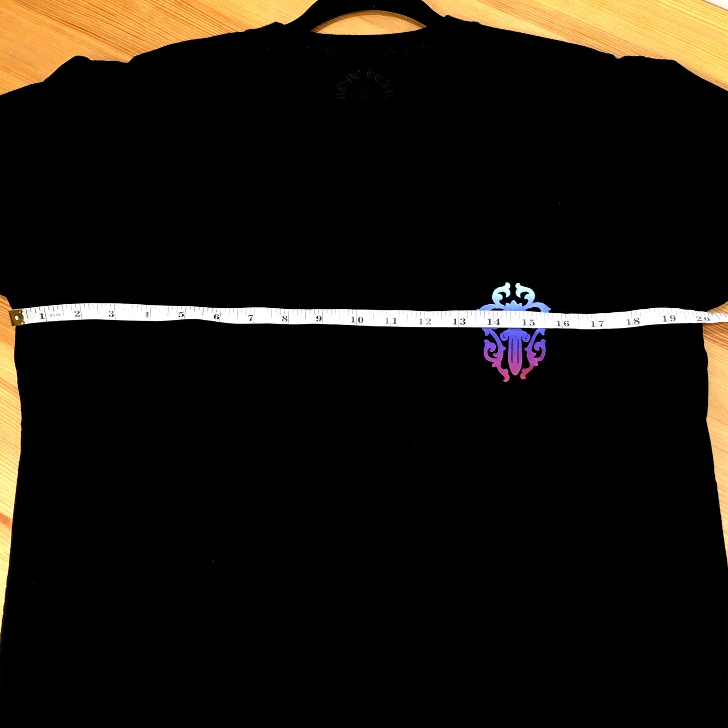 Chrome Hearts Black Gradient Graphic Print Short Sleeve T-shirt Size L