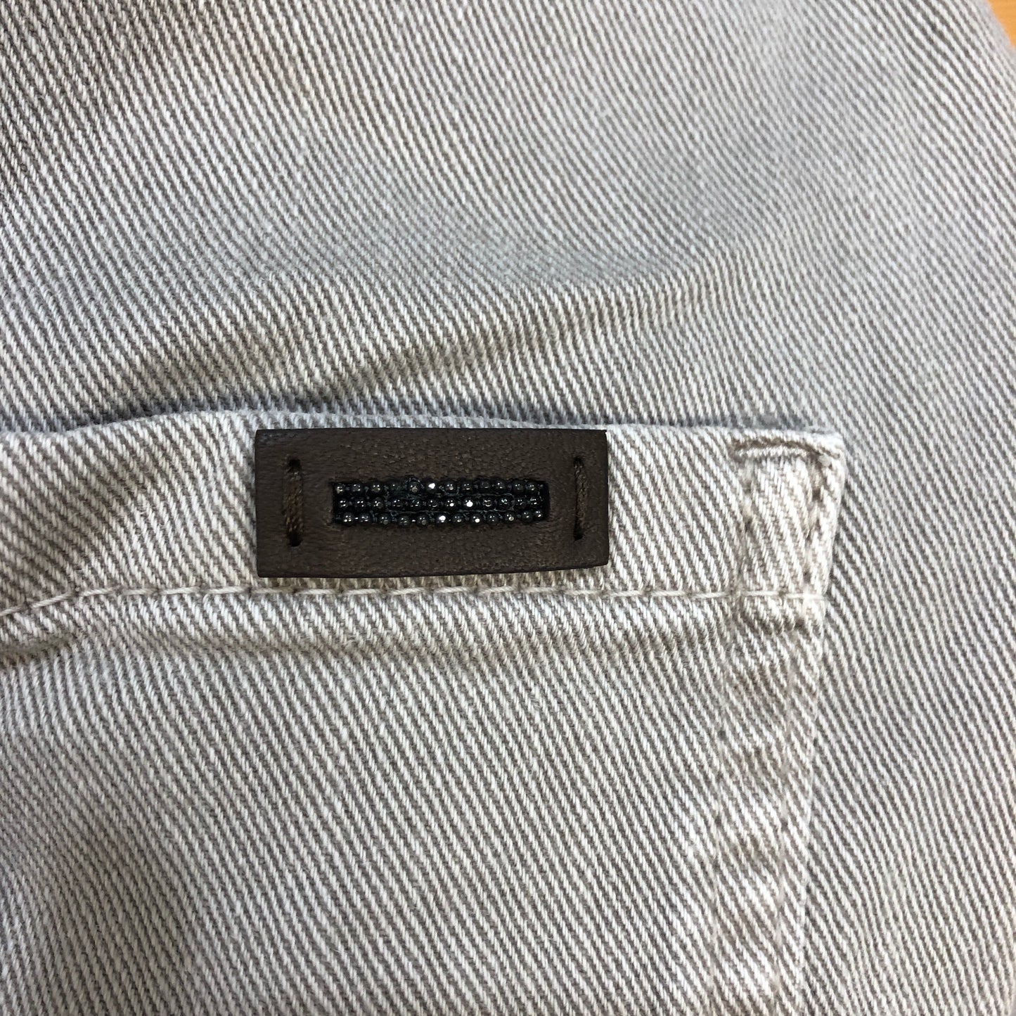 Brunello Cucinelli Grey Straight-Leg Cotton Pants Size 38