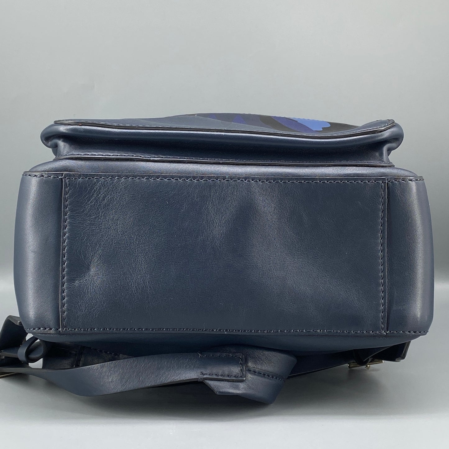 Valentino Navy Leather Backpack