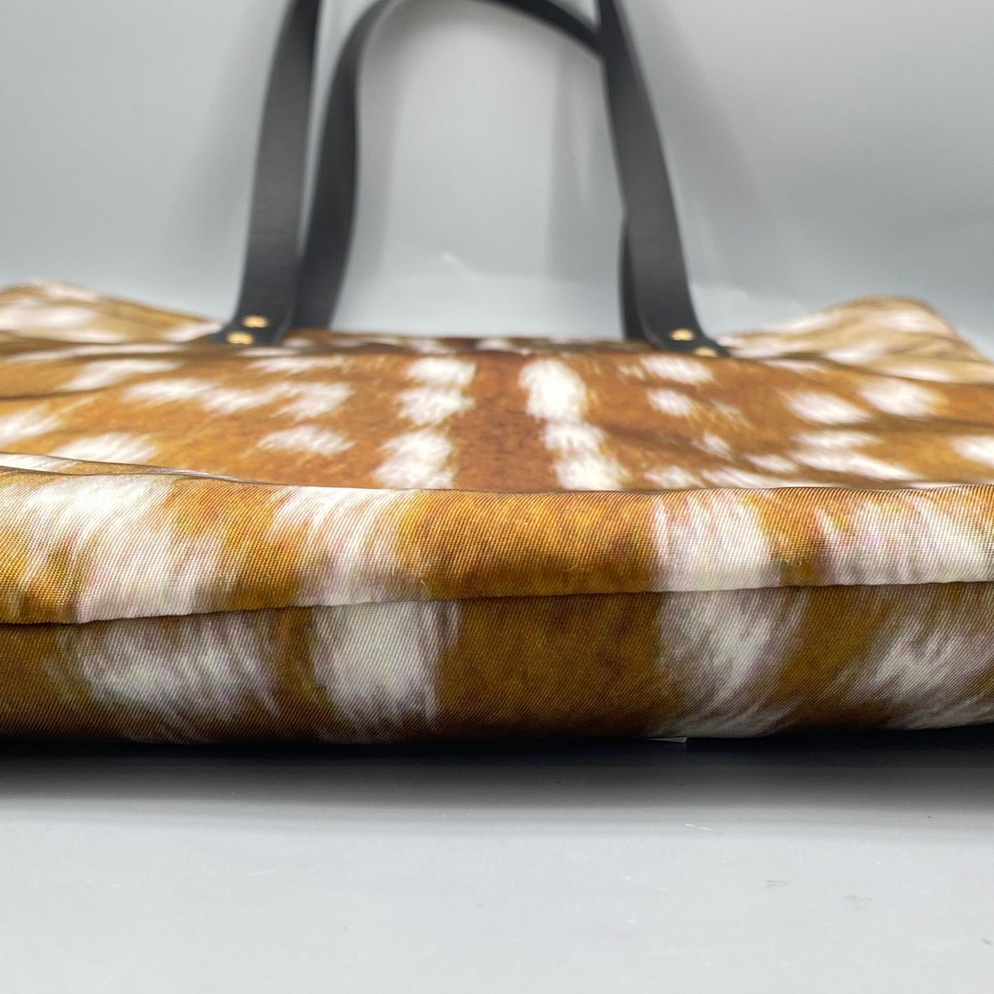 Burberry Tan Deer Print Canvas Tote Bag
