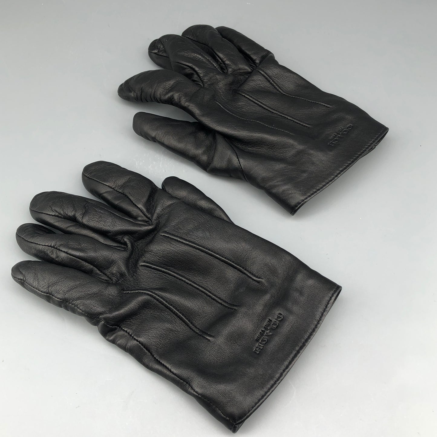 Coach Sheepskin Leather Gloves Size S Black