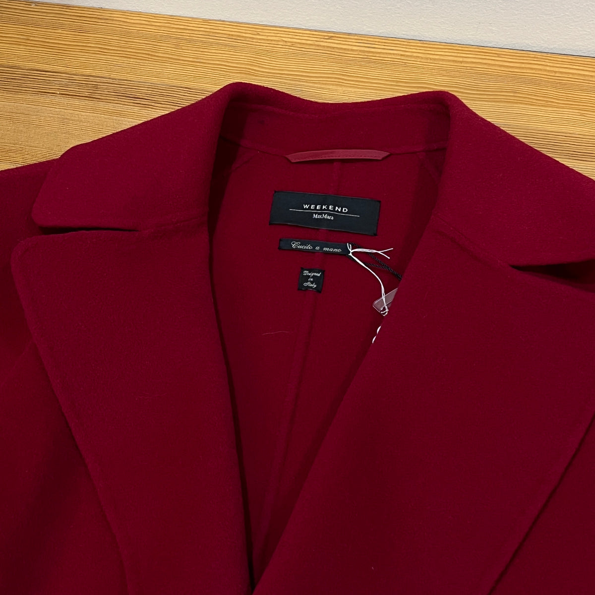 Weekend Max Mara Red Belted Wrap Coat US size 4