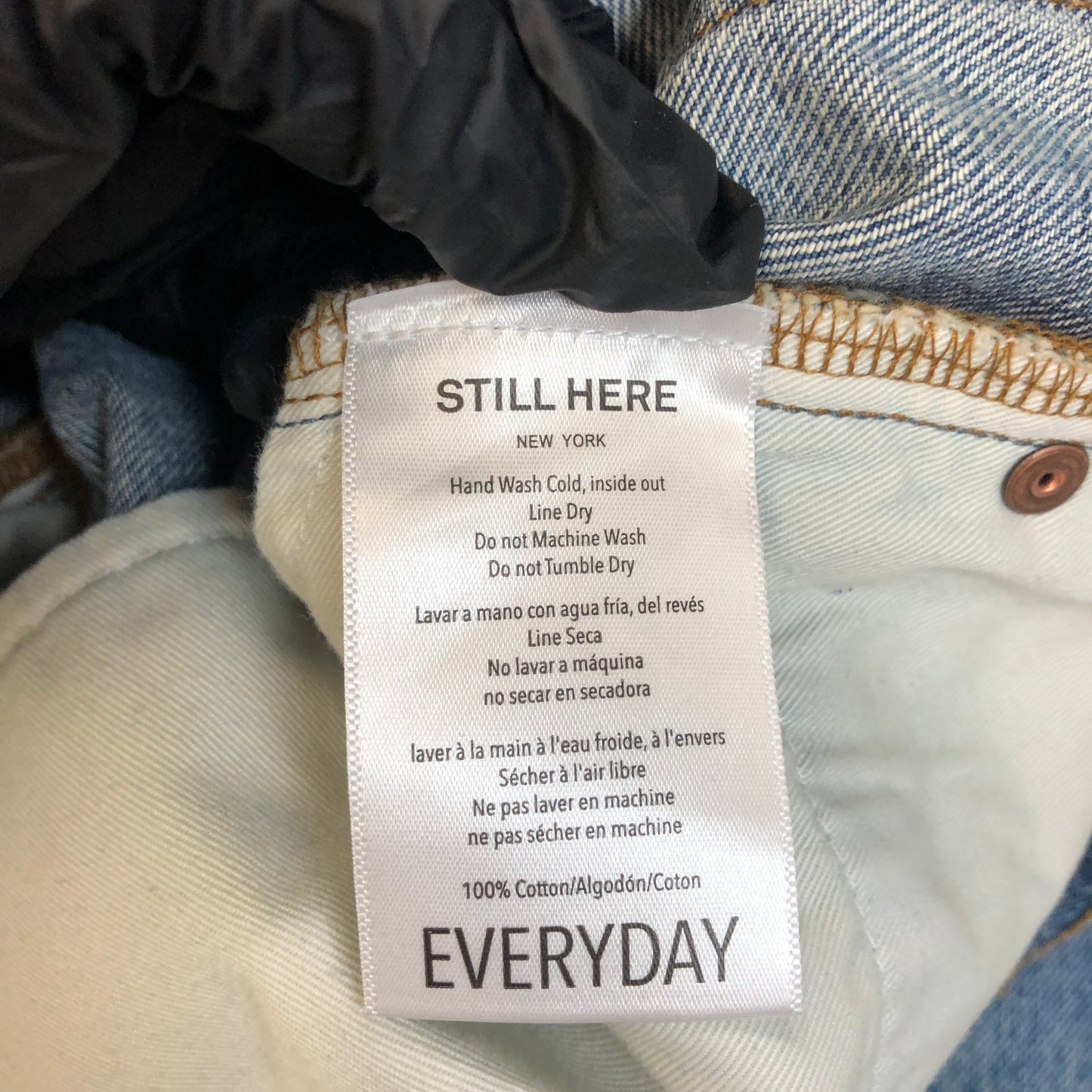 Still Here High-Waisted Straight Leg Jeans 26 Blue Denim