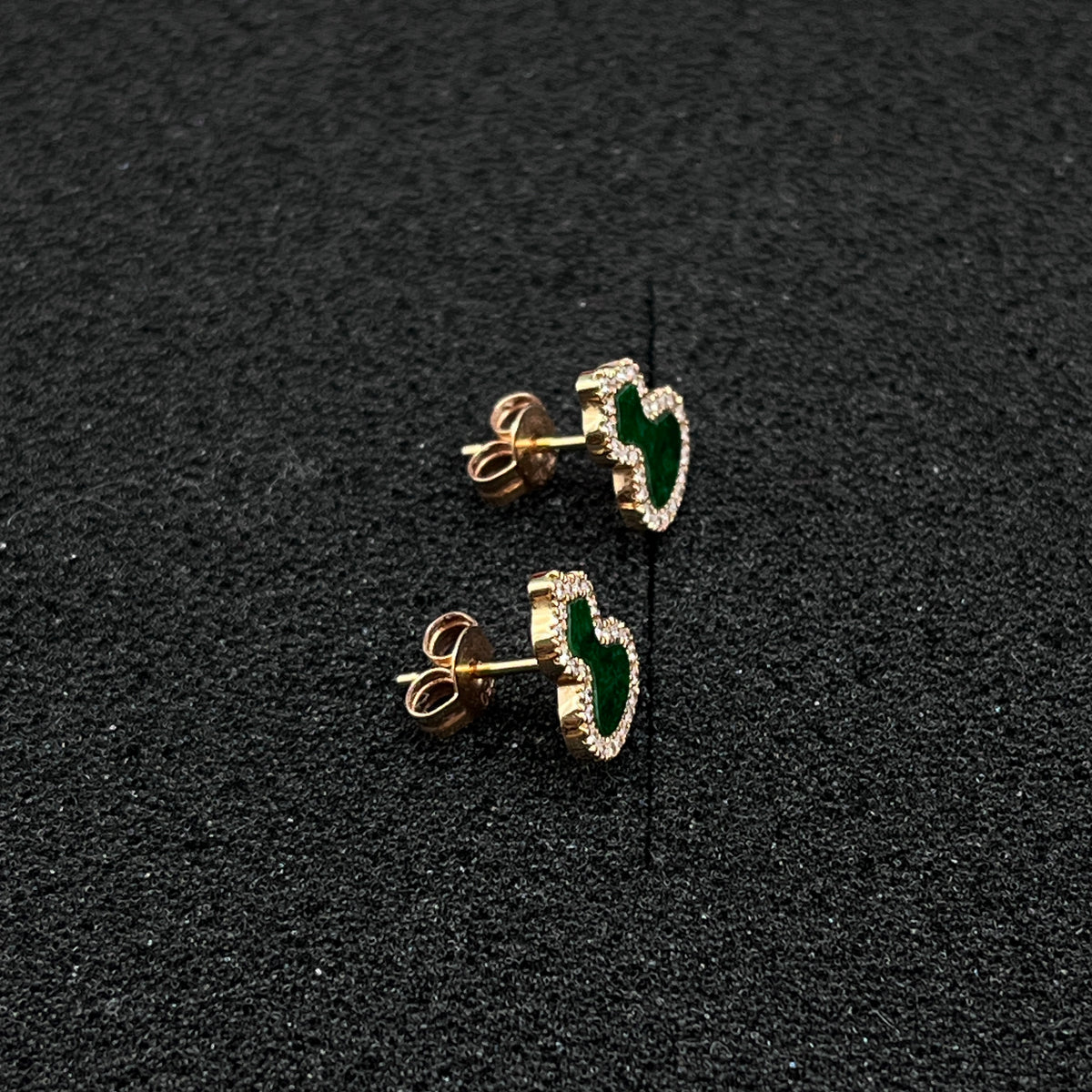 Qeelin Wulu Imperial Green Jade & Diamond 18K Rose Gold Earrings