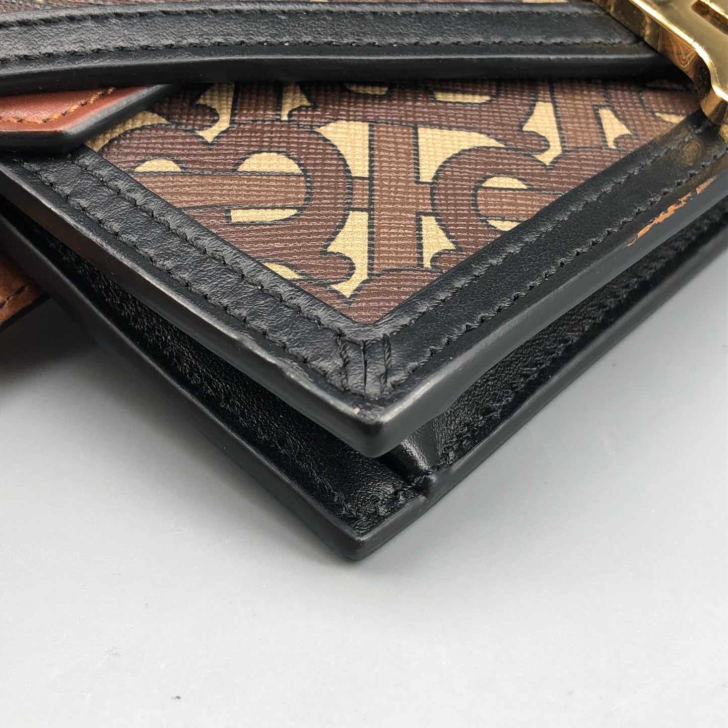 Burberry TB Monogram Canvas Waist Belt Fanny Pack Brown