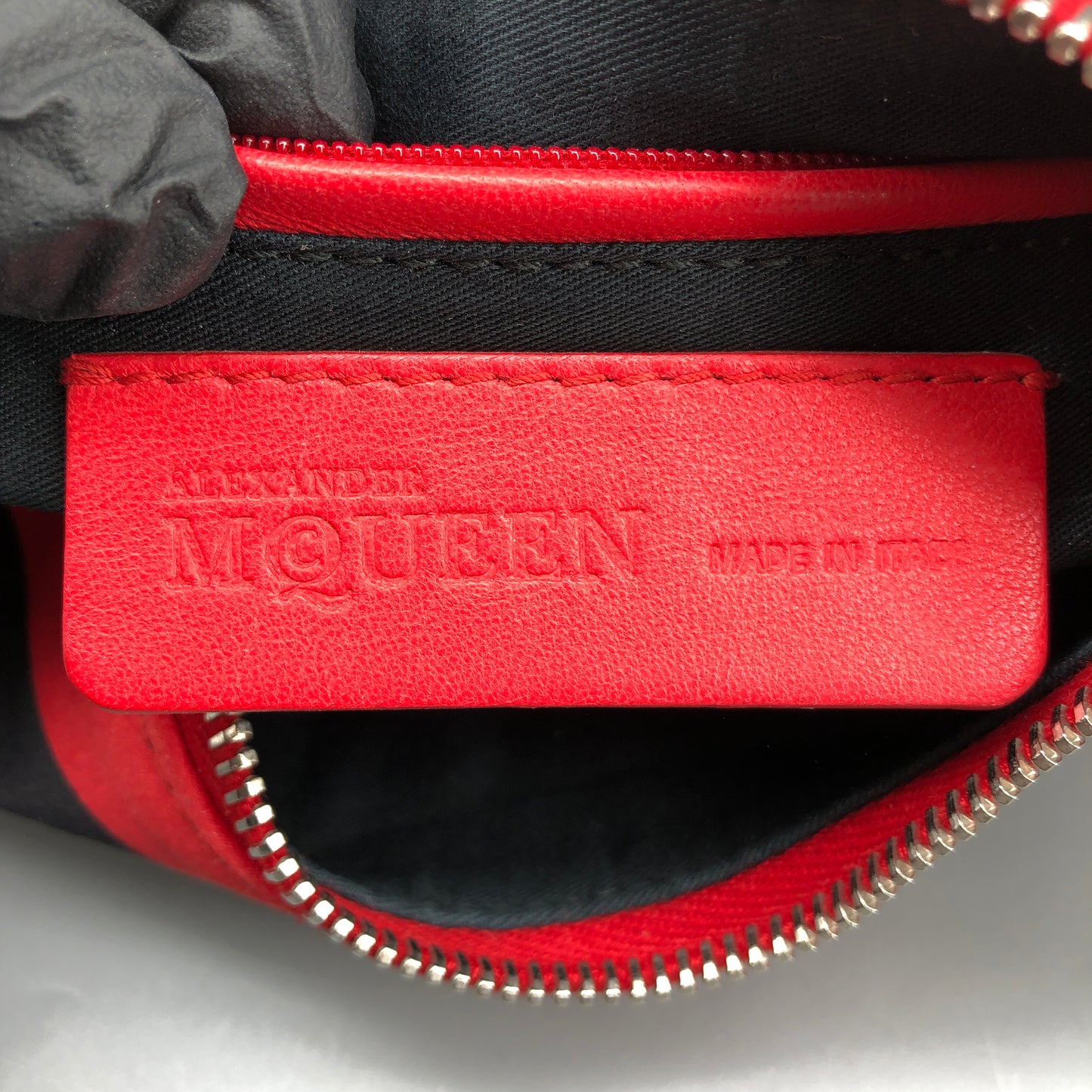Alexander McQueen De Manta Clutch Red/Cream