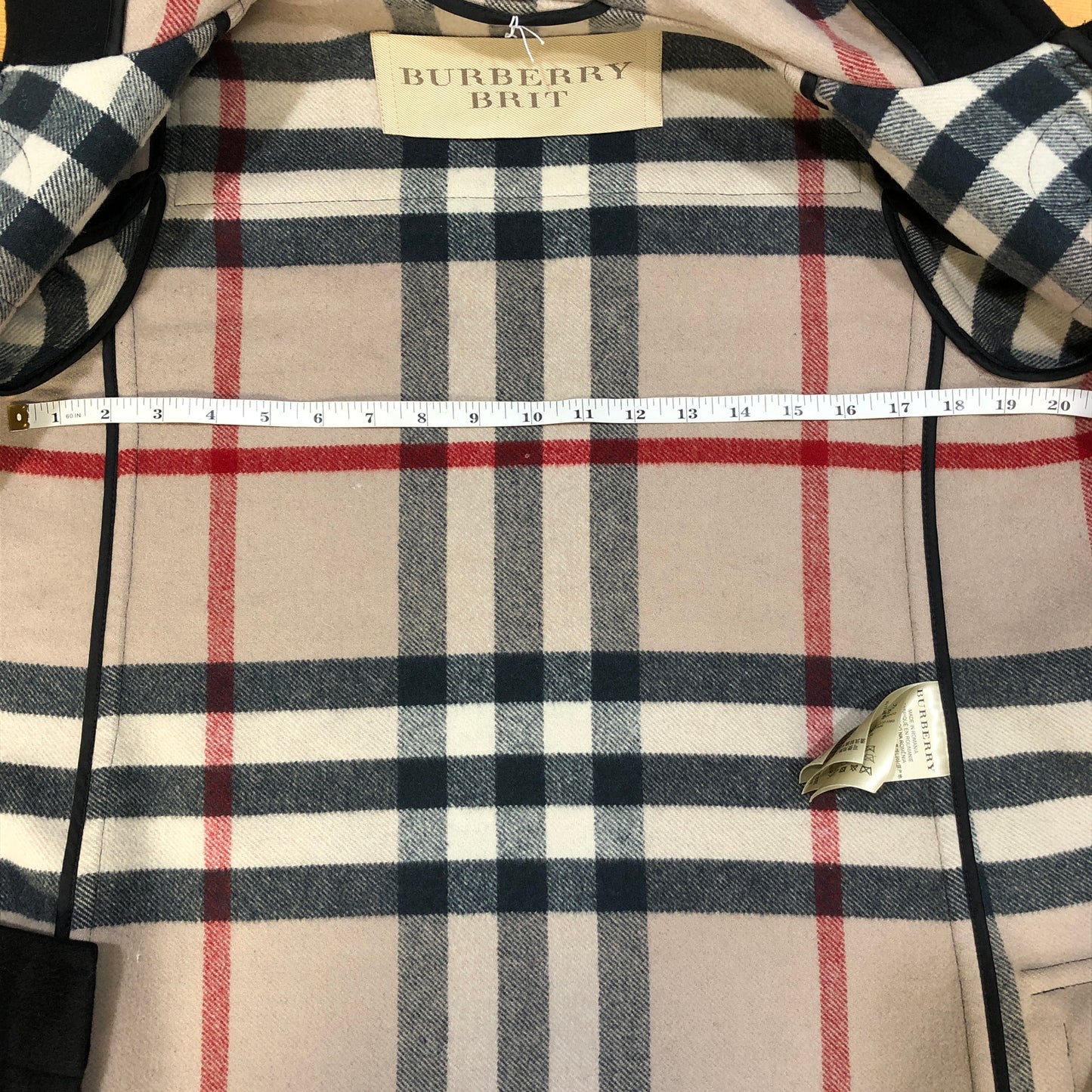 Burberry Black Wool Hooded Duffle Coat Size 4