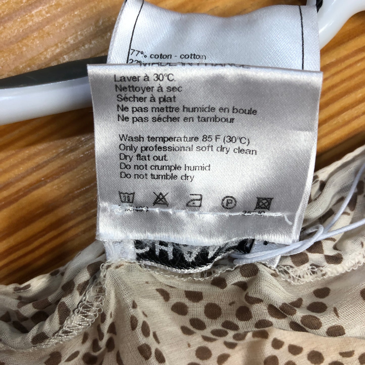 Chanel Cream/Brown Lion Print Top Size 42