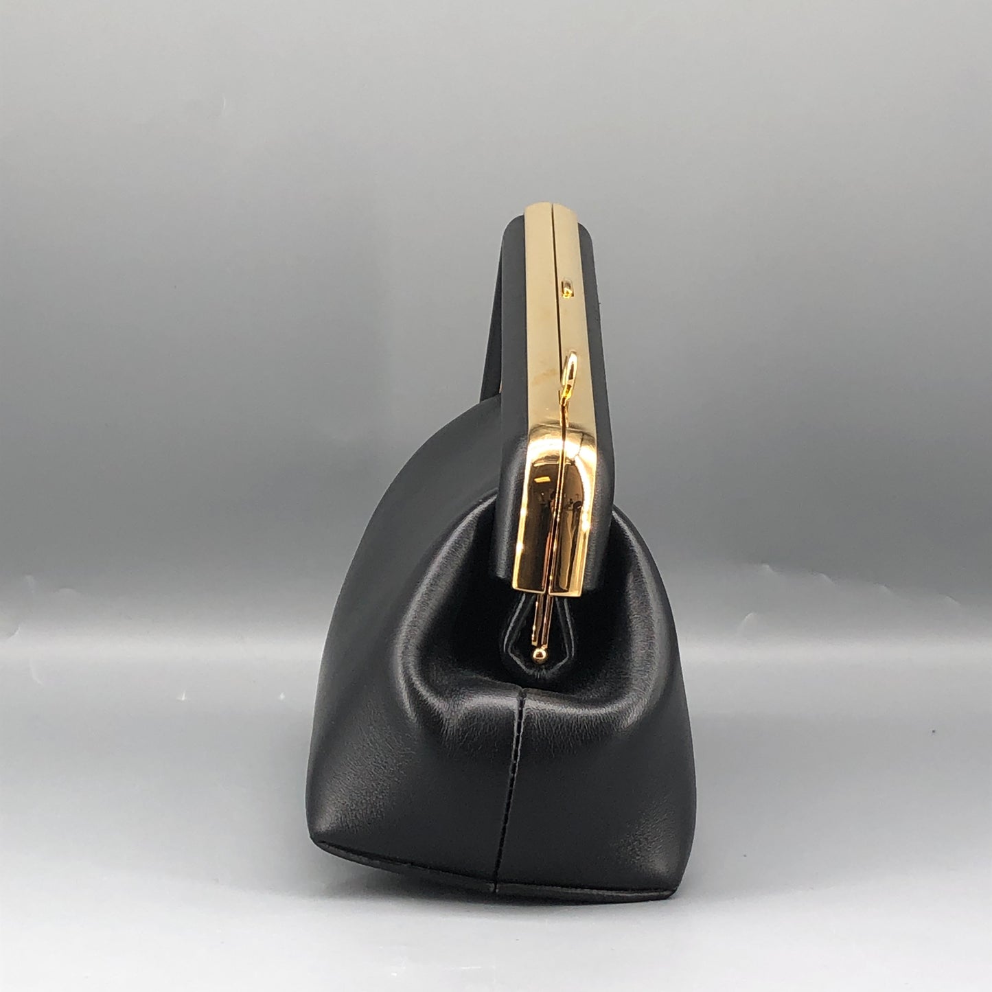 Fendi First Smooth Calfskin Clutch Crossbody Bag  Black