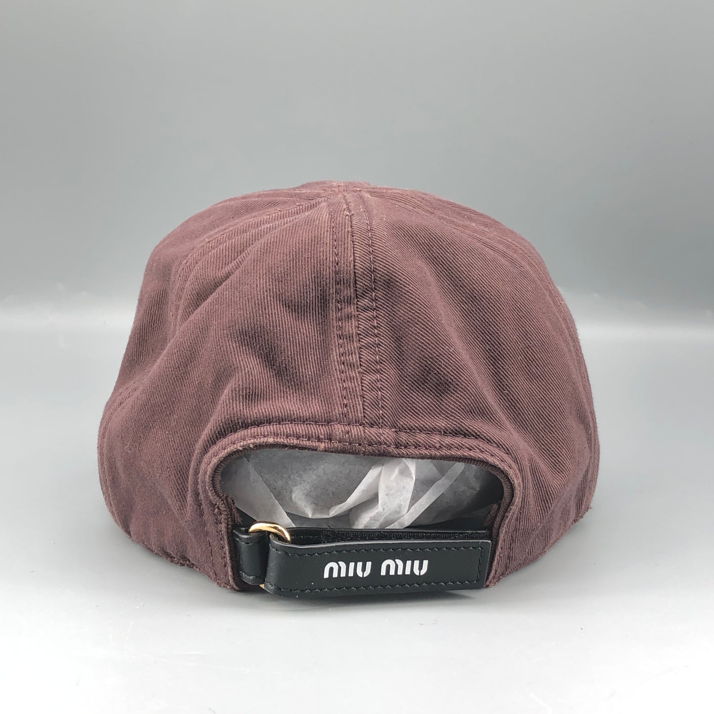 Miu Miu Logo Embroidered Baseball Cap 58 cm Dusty Plum
