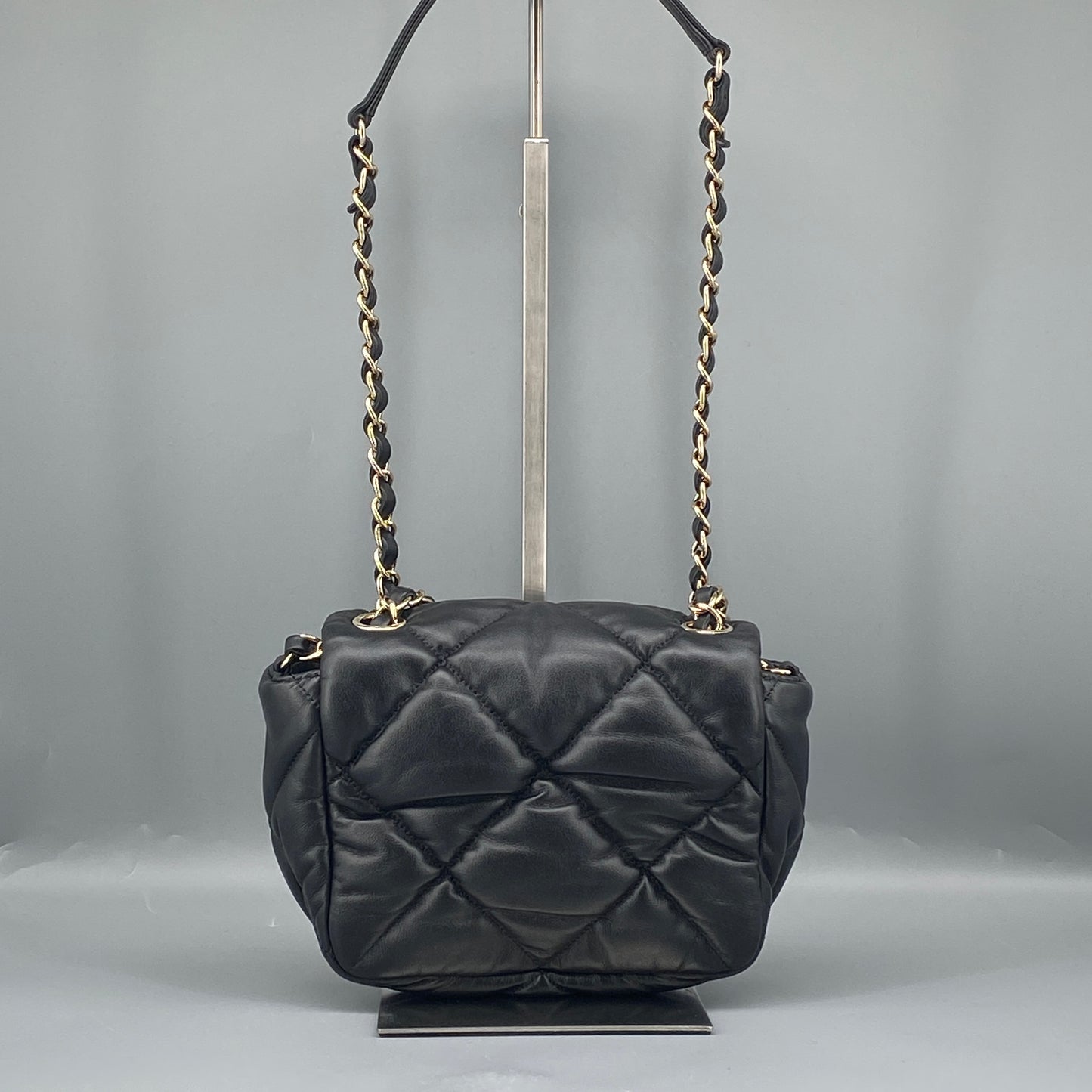 Chanel Black Quilted Bubbly Flap Crossbody Bag
