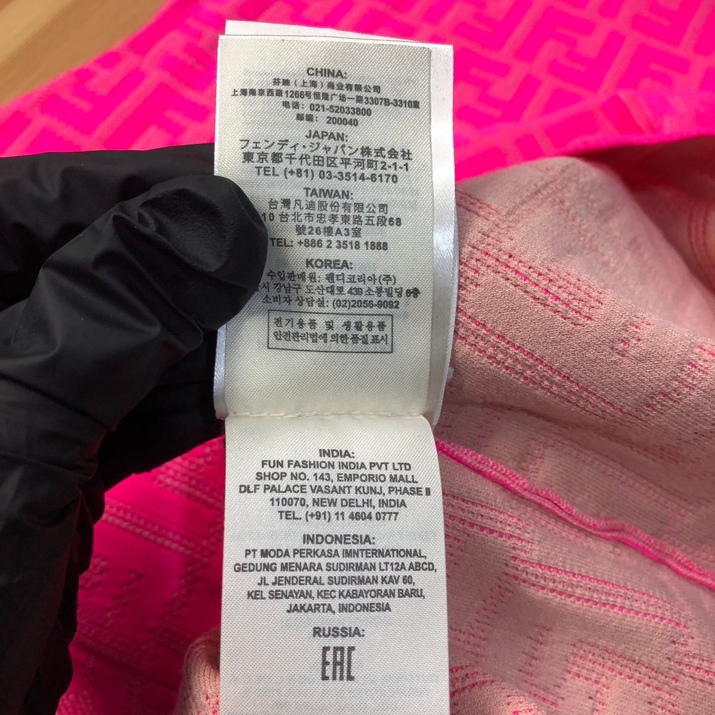 Fendi Long Sleeve Knit Dress Pink Size 38