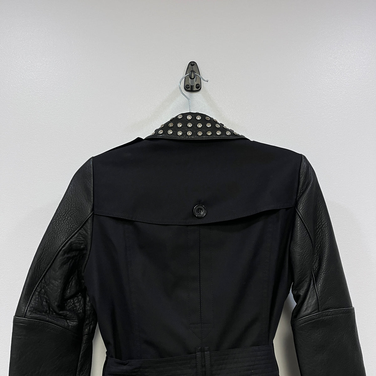 Burberry Brit  Black Studded Trench Coat US size 4