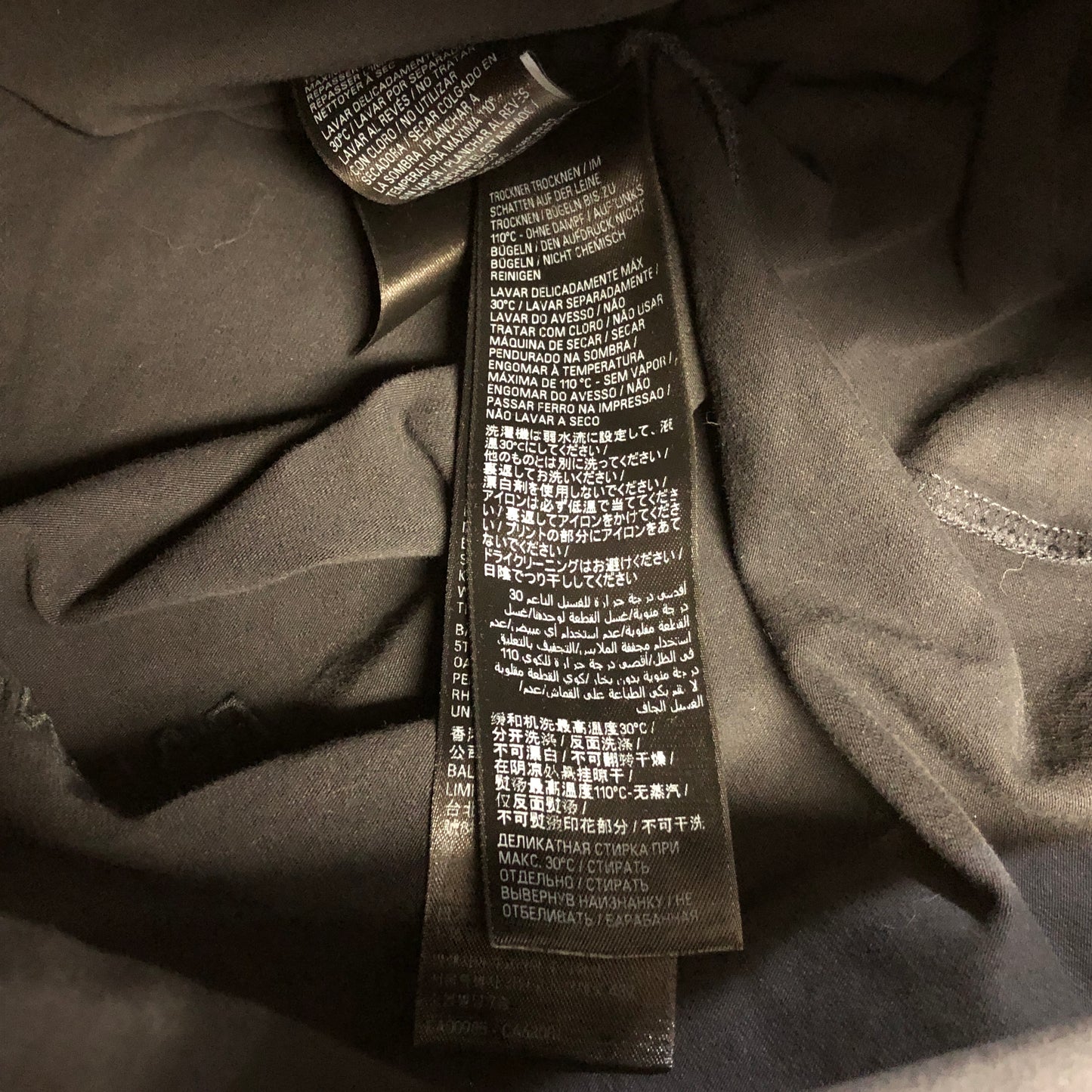 Balenciaga Deep Grey Statue Print Long Sleeve Hooded Top Size S