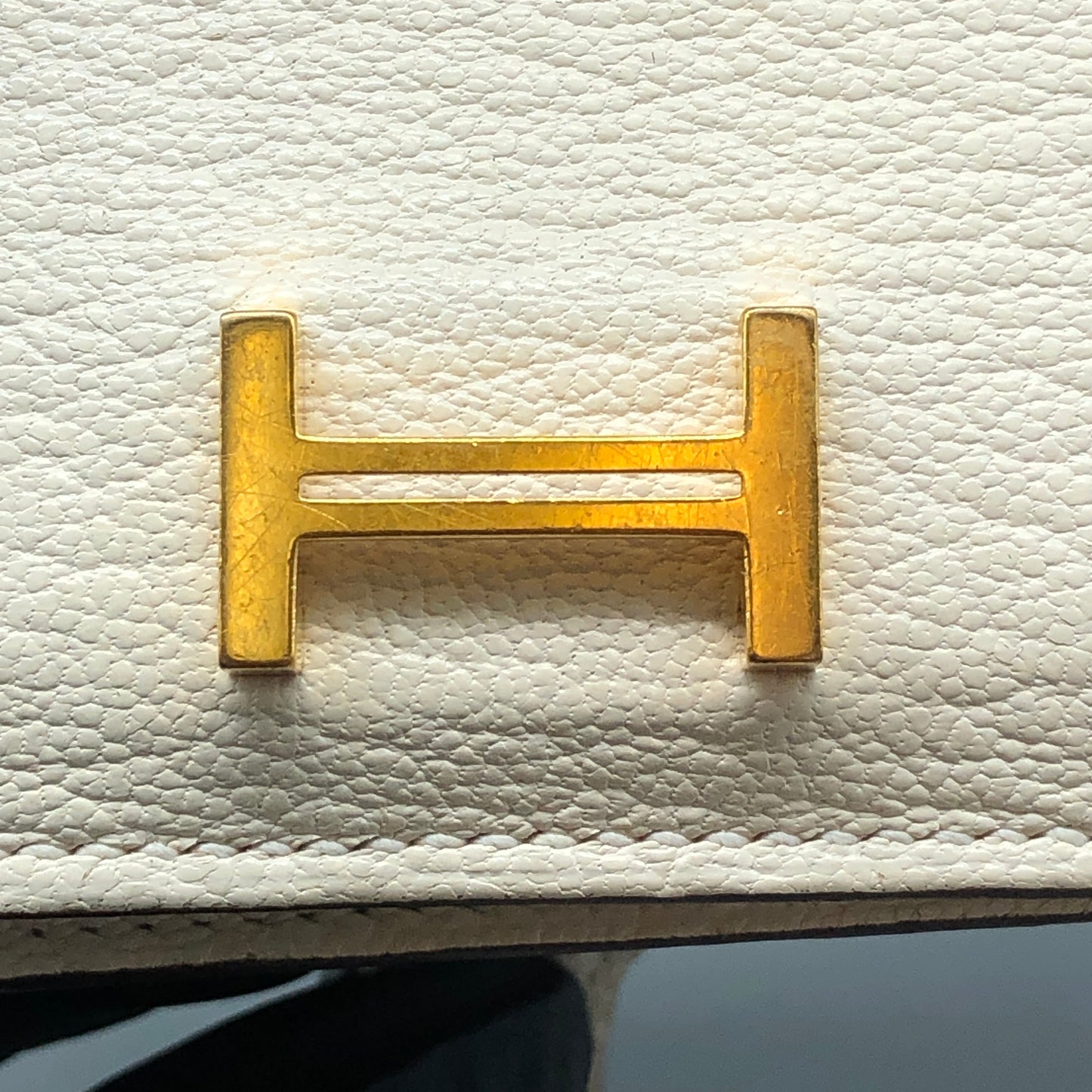Hermes Bearn Wallet Cream  Leather