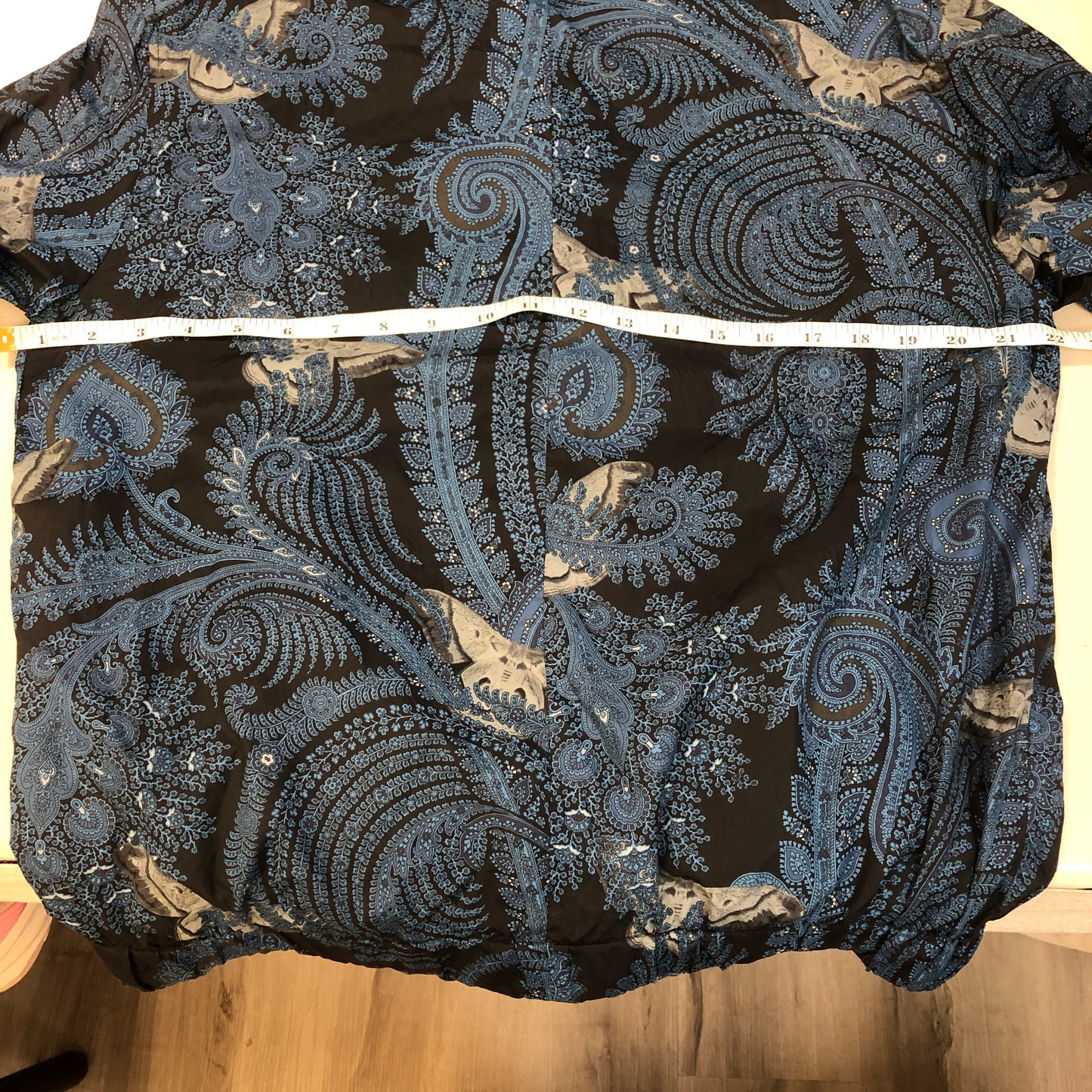 Givenchy Black/Blue Paisley Print Windbreaker Jacket Size S