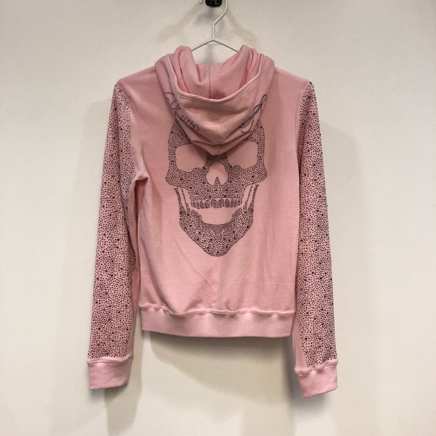 Philipp Plein Pink Rhinestone Skull Tracksuit Set Size L