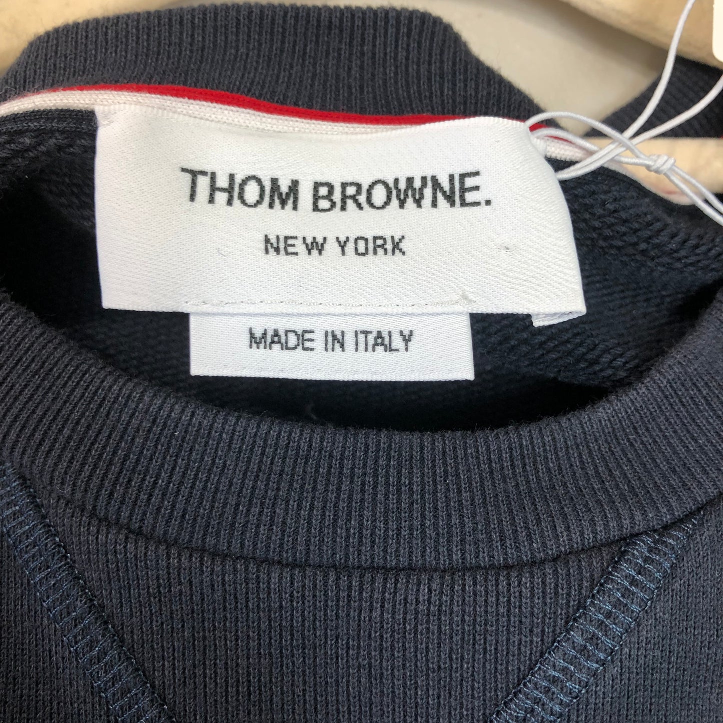 Thom Browne Classic Loopback 4-Bar Cotton Sweatshirt in Navy