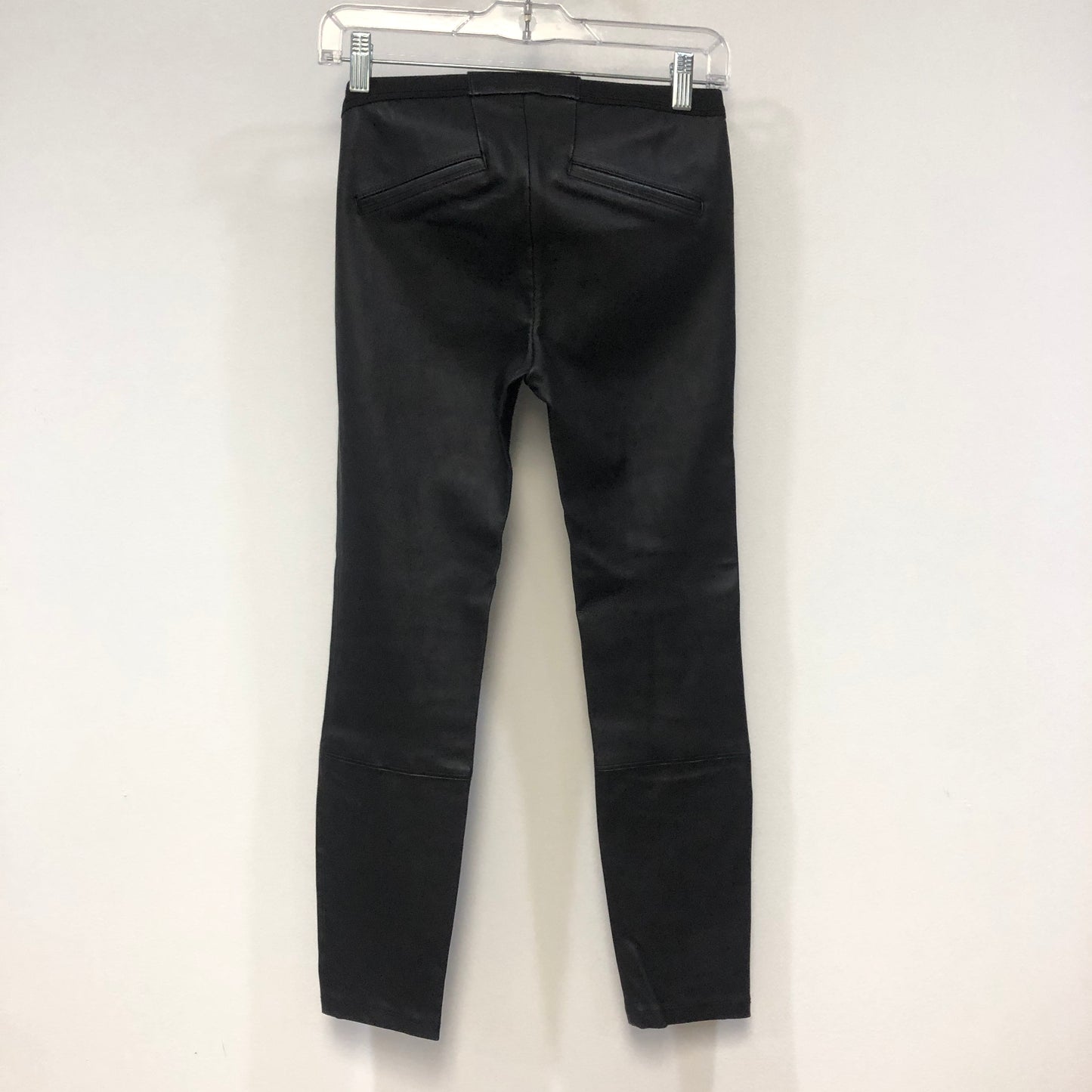 Helmut Lang Dark Brown Leather Slim Ankle Pants Size 00