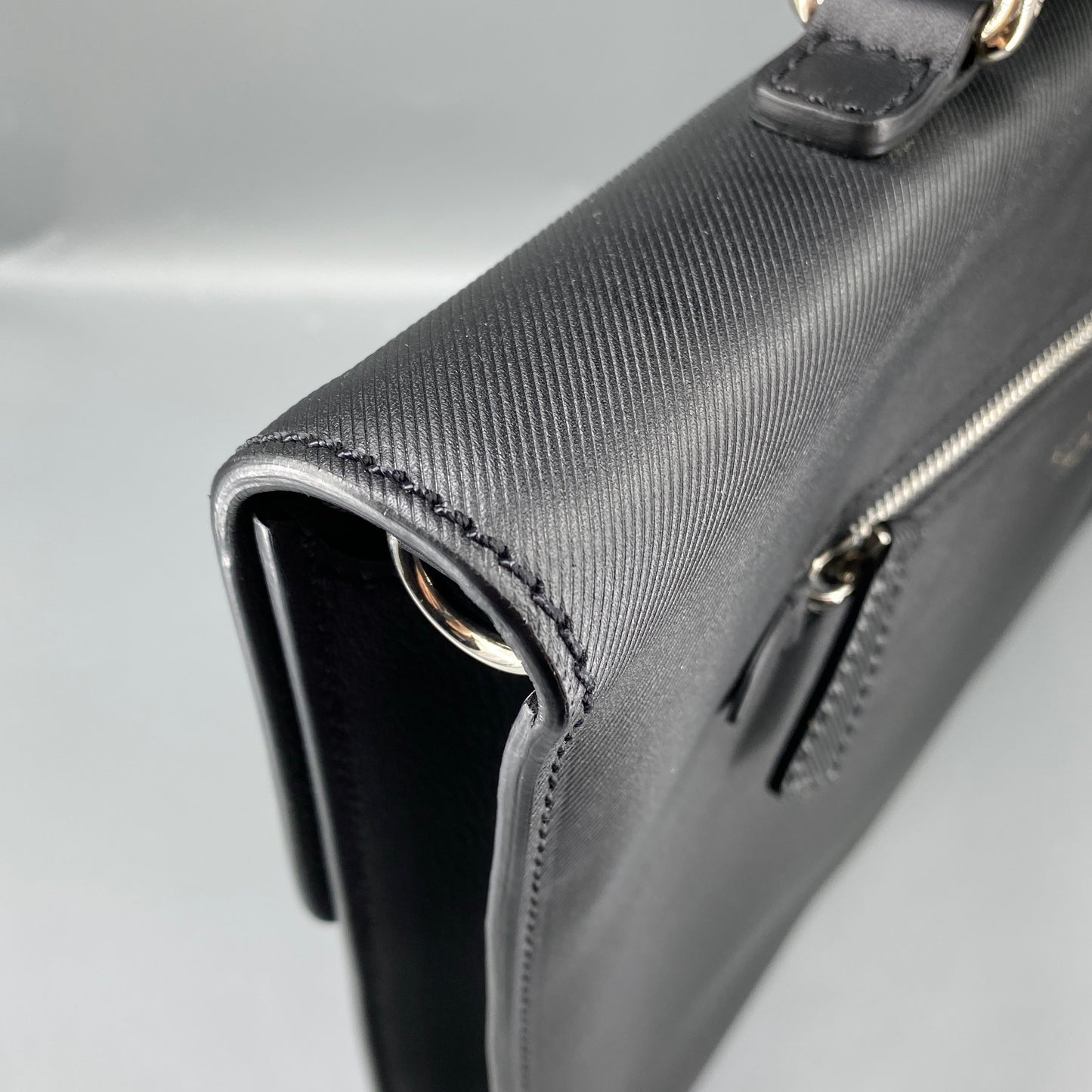 Burberry Black Leather Briefcase