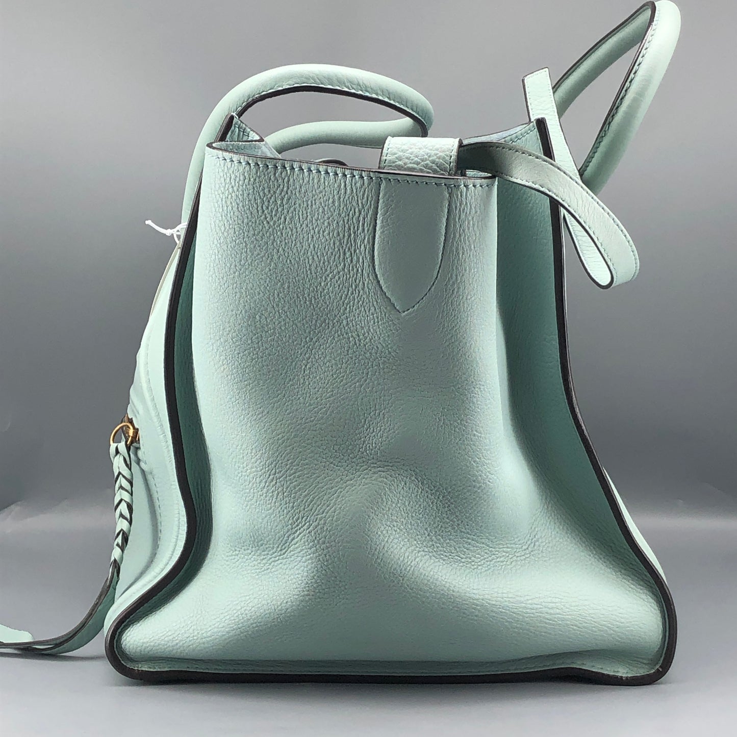 Celine Tiffany Blue Smooth Leather Luggage Handbag