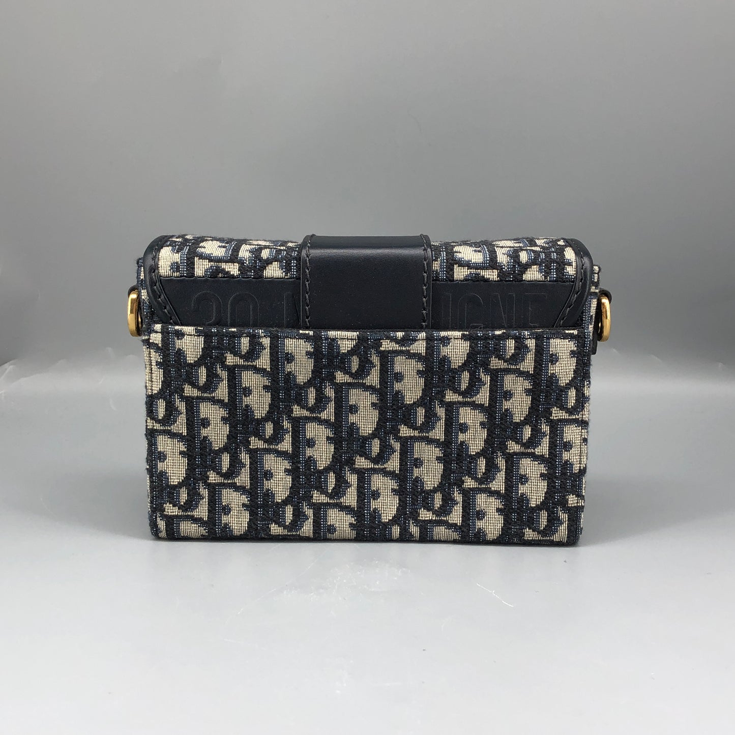 Christian Dior Mini 30 Montaigne Box Bag Grey/navy/black