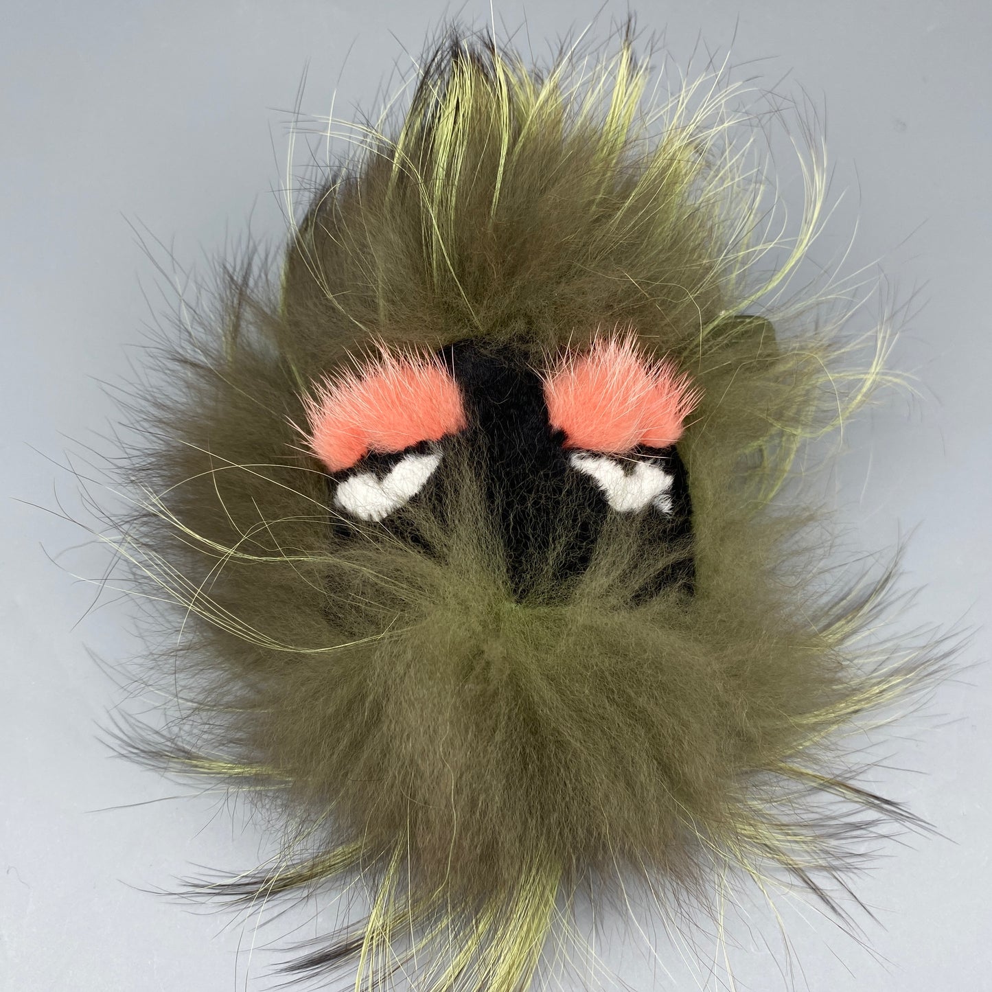 Fendi Olive Monster Fur Bag Charm