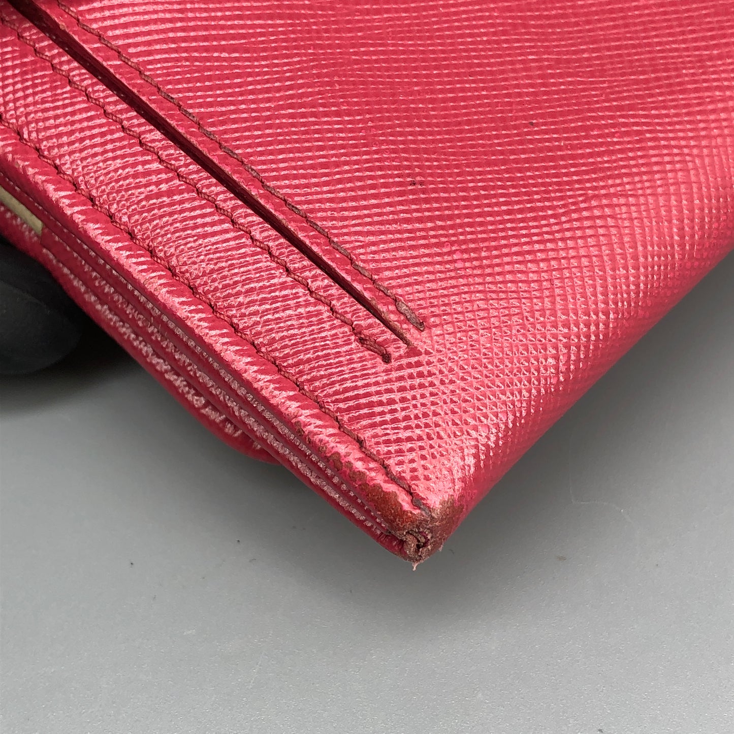 Prada Hot Pink Saffiano Leather Long Wallet