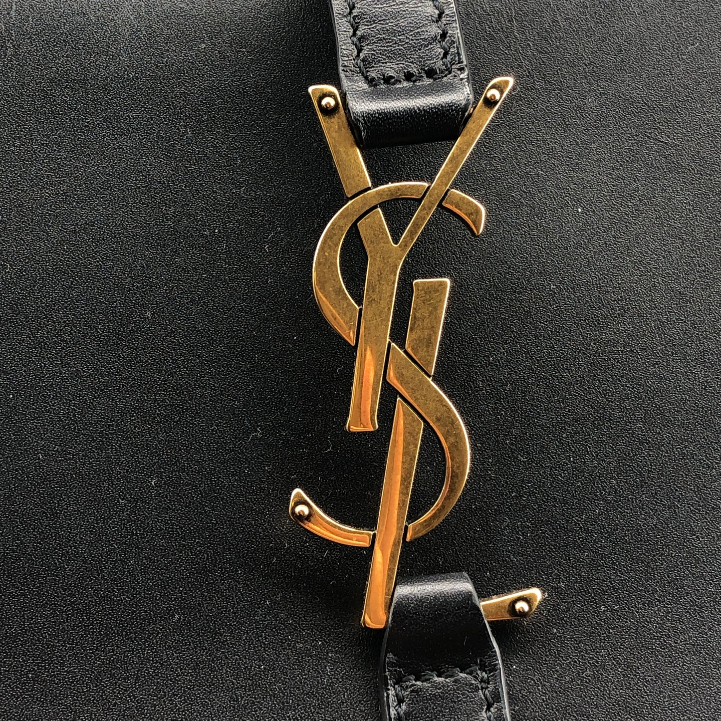 Saint Laurent Le 5 à 7 Smooth Leather Hobo Shoulder Bag Black