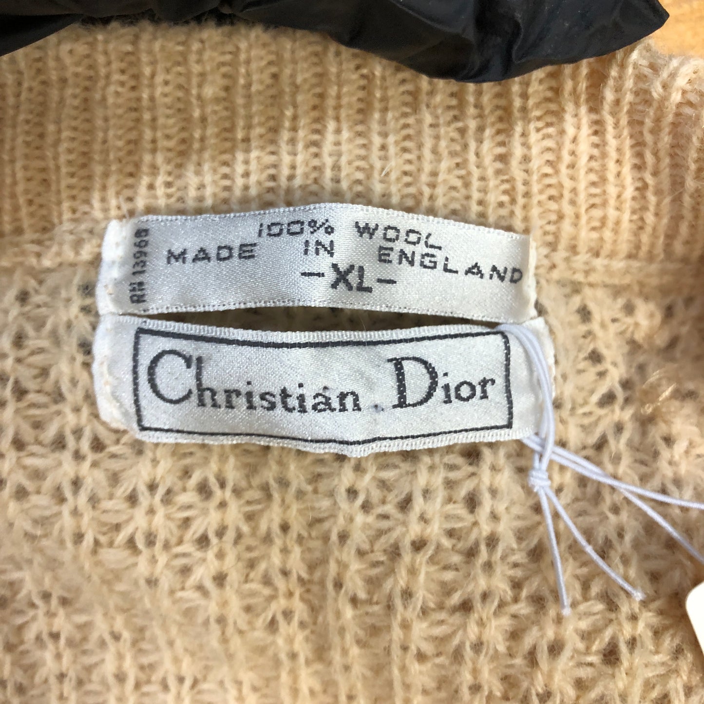 Christian Dior Skin Color Cable Knit Button Vest Size XL