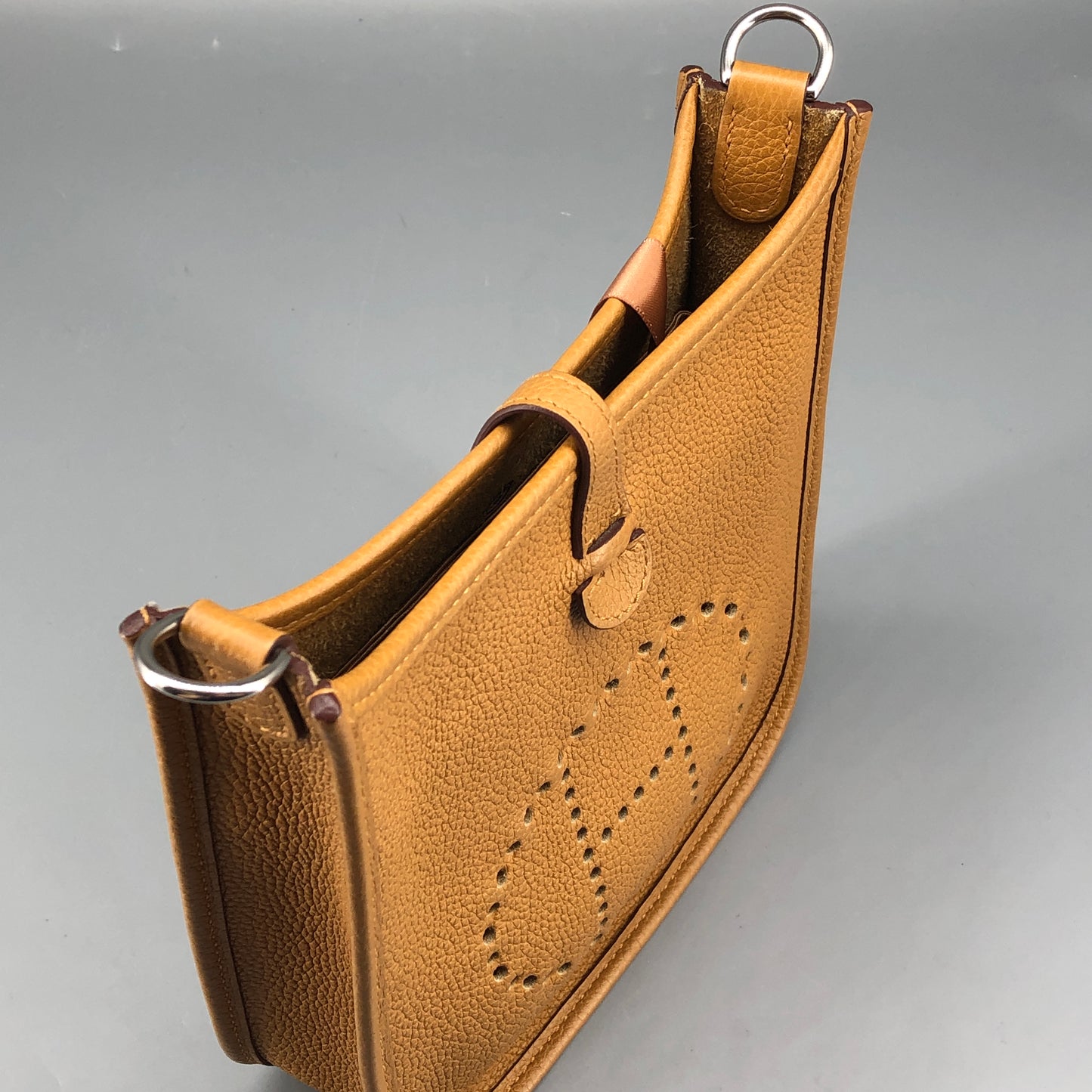 Hermes 2021 Mini Evelyne TPM Crossbody Bag Gold