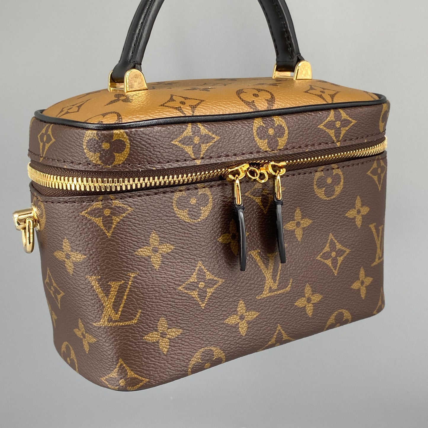 Louis Vuitton Monogram Vanity PM Brown Top Handle Bag