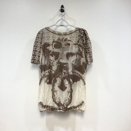 Chanel Cream/Brown Lion Print Top Size 42