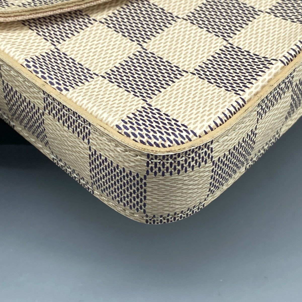 Louis Vuitton Damier Azur Pochette Felicie Chain Wallet Rose Ballerine