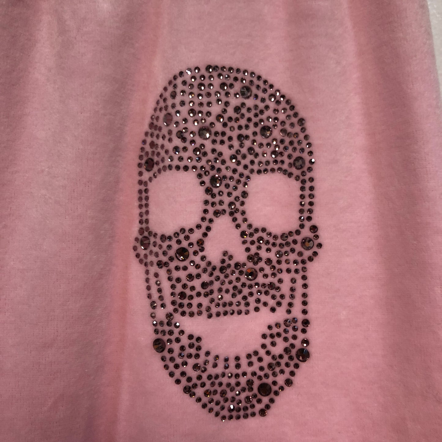 Philipp Plein Pink Rhinestone Skull Tracksuit Set Size L