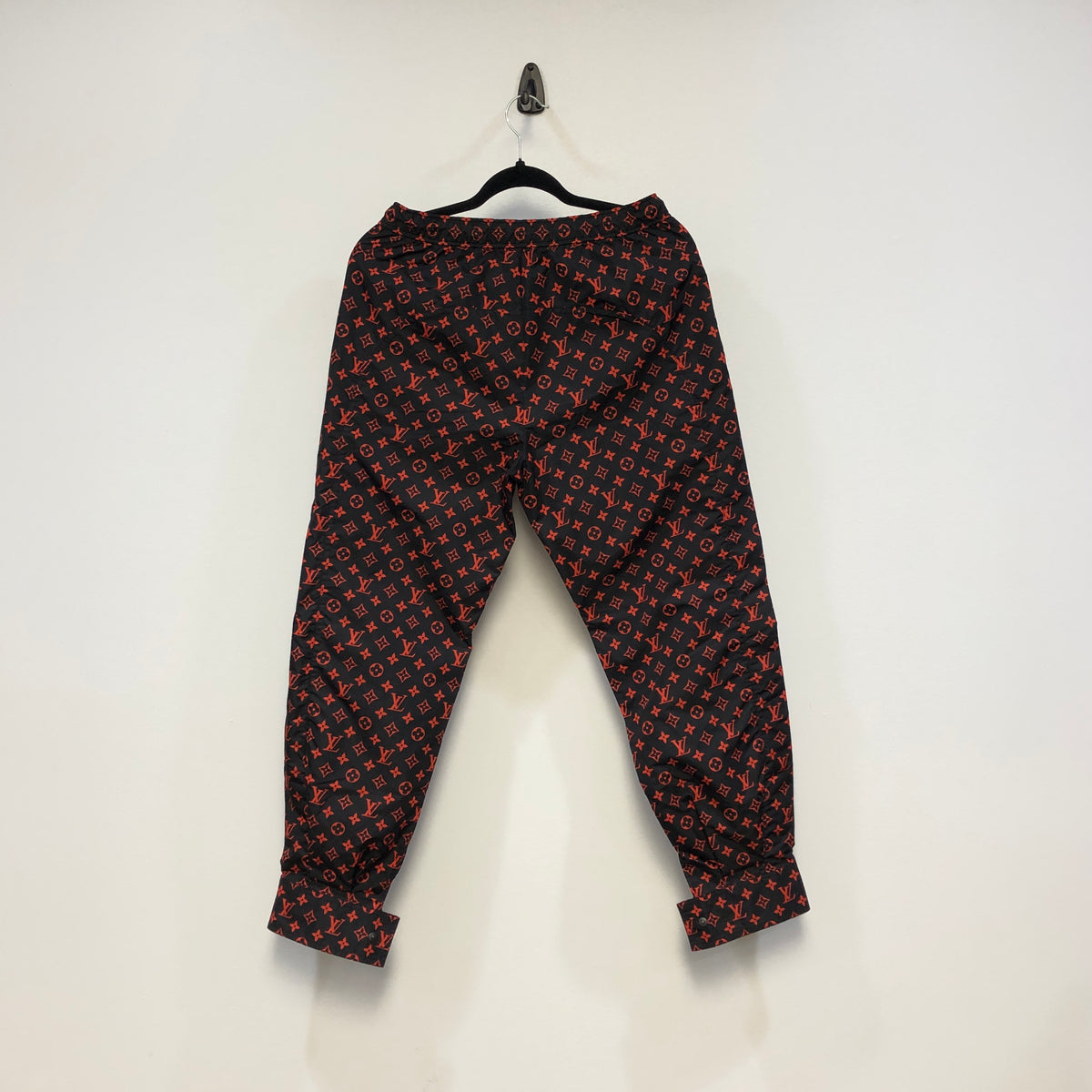 Louis Vuitton black & red LV monogram Jogger Pants size 38
