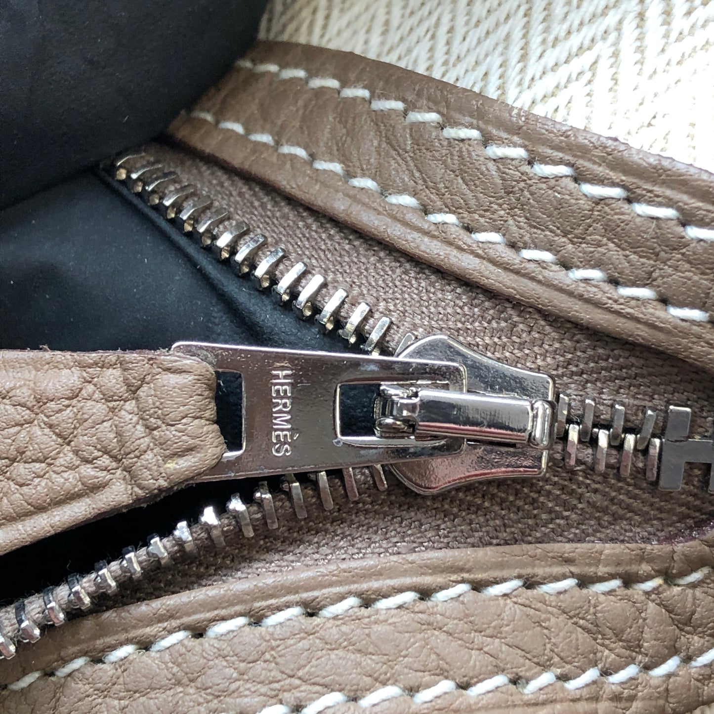 Hermes 2017 Taupe Garden Party 36 Tote Bag