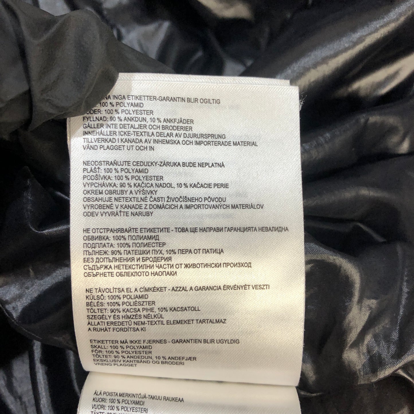 Canada Goose Black Hooded Down Jacket Size 3XL