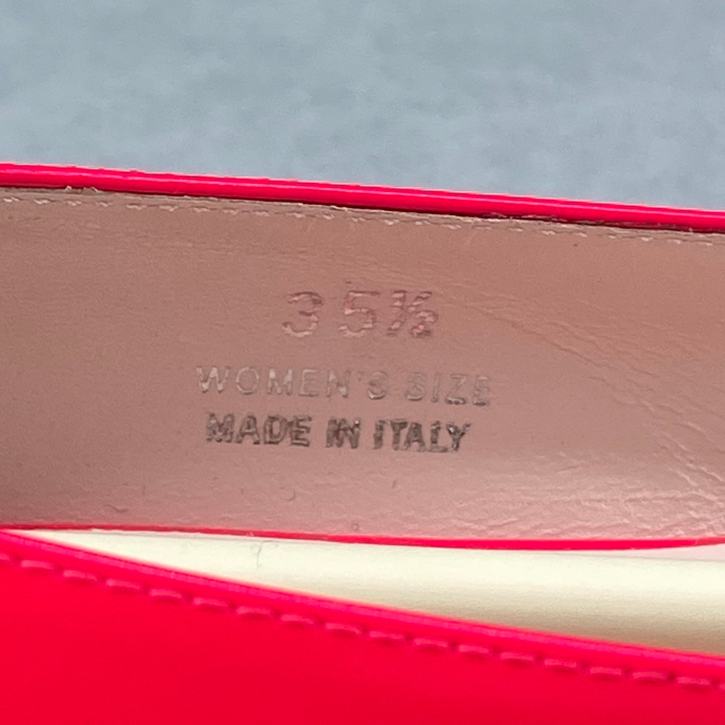 Roger Vivier Women Hot Pink Patent Square Buckle Flat Pumps Size 35.5